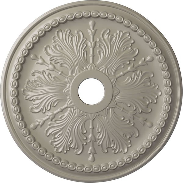 Ekena Millwork Winsor Ceiling Medallion (Fits Canopies up to 4"), 27 1/2"OD x 4"ID x 1 1/2"P, Pearl White CM27WIPWS - main